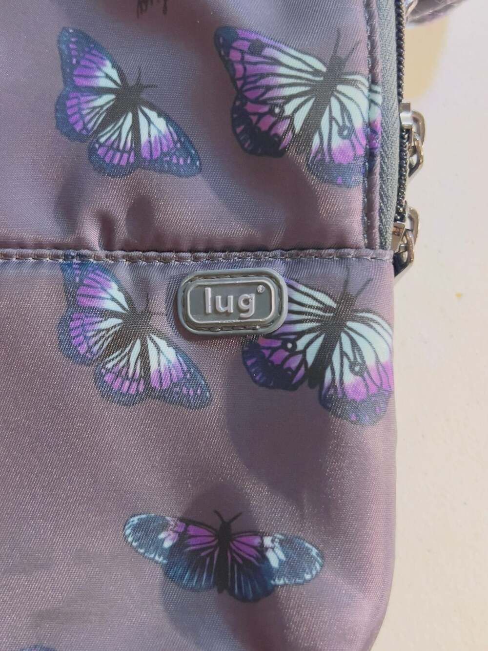 Lug Delta Mini Tablet Case and Crossbody Bag in Butterfly Grey - Picture 2 of 5